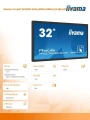 IIYAMA Monitor 32 cale TF3239MSC-B1AG,AMVA,HDMIx2,DP,RJ45,IP54,24/7,POJ.12p