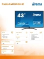 IIYAMA Monitor wielkoformatowy 43 cale X4373UHSU-B1 4K, VA, 2xHDMI, DP, mDP, 3ms, 2x7W, USBx4