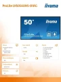 IIYAMA Monitor 50 cali LH5054UHS-B1AG 24/7, VA, ANDROID.11, 4K, SDM, 2x10W