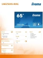 IIYAMA IIYAMA 65'LH6575UHS-B1AG 24/7,IPS,ANDROID.11,4K,500cd/m2,WiFi,3xHDMI,DP,Daisy/Chain,2xUSB,2x10W,RJ45,iiSignage2,FailOver,SDM,4GB/32GB,metal,PIO