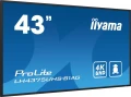 IIYAMA Monitor 42.5 cala ProLite LH4375UHS-B1AG, 24/7,IPS,ANDROID.11,4K,500cd/m2,WiFi,3xHDMI,DP,Daisy/Chain,2xUSB,2x10W,RJ45,iiSignage2,FailOver,SDM,4