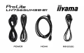 IIYAMA Monitor 75 cali LH7565UHSB-B1, 24/7, IPS, ANDROID 11, 4K, 800cd, iiSignage2, SDM, 2x HDMI, DP, 2x USB,2x 10W, RJ45, WiFi, 4/32GB, PION/POZIOM,