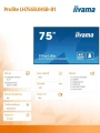 IIYAMA Monitor 75 cali LH7565UHSB-B1, 24/7, IPS, ANDROID 11, 4K, 800cd, iiSignage2, SDM, 2x HDMI, DP, 2x USB,2x 10W, RJ45, WiFi, 4/32GB, PION/POZIOM,