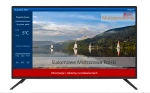 Opisane zdjęcie z prognozą i paskiem informacyjnym.